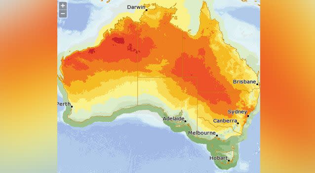 On Thursday morning, the NSW Rural Fire Service declared a total fire ban. Photo: BOM