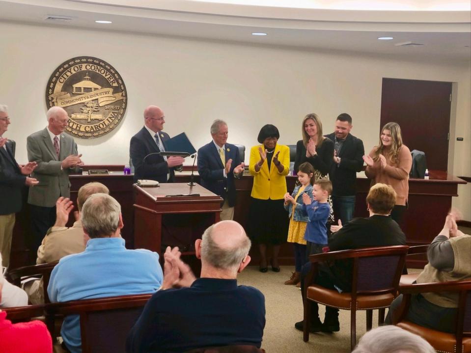 PHOTO: Quinn, 6, was honored in a ceremony held by Conover City Council in Conover, North Carolina, and Feb. 5 was designated “Quinn Hill Day.”Courtesy of Tyler King (Courtesy Tyler King)