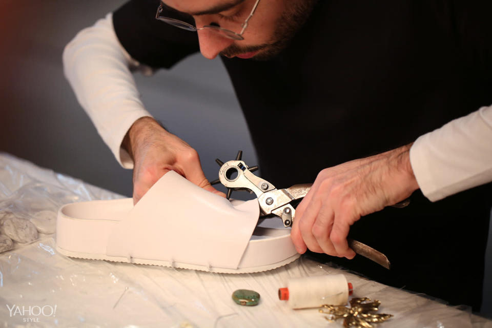 The shoe-making process at Ellery. 