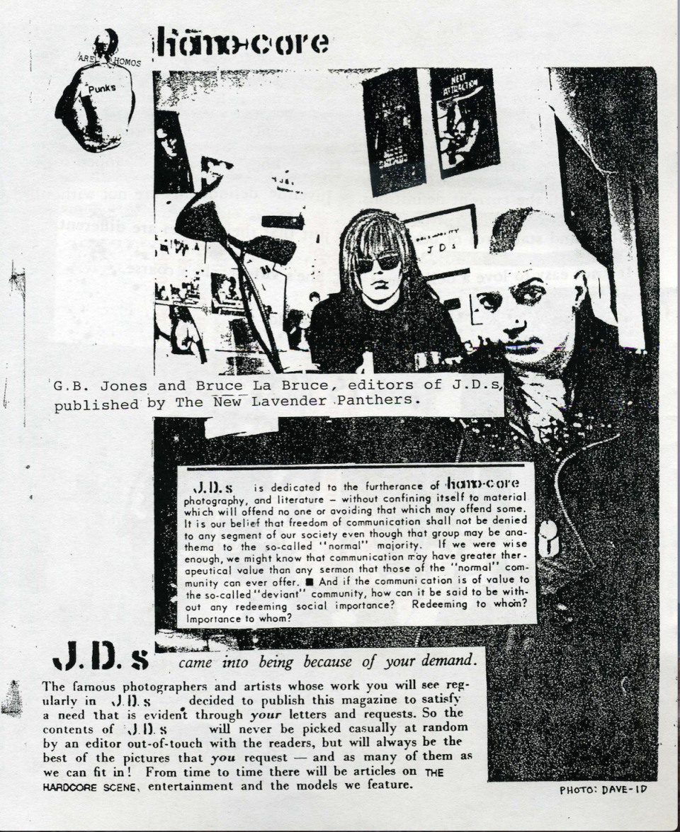 From J.D.s #5: G.B. Jones and Bruce LaBruce.