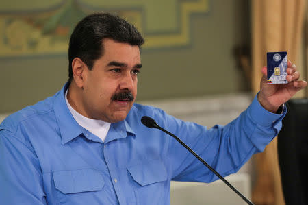 Venezuela's President Nicolas Maduro speaks during a meeting with ministers at Miraflores Palace in Caracas, Venezuela September 3, 2018. Miraflores Palace/Handout via REUTERS