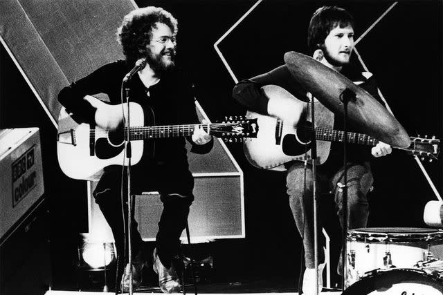 <p>Gems/Redferns</p> Joe Egan (left) and Gerry Rafferty