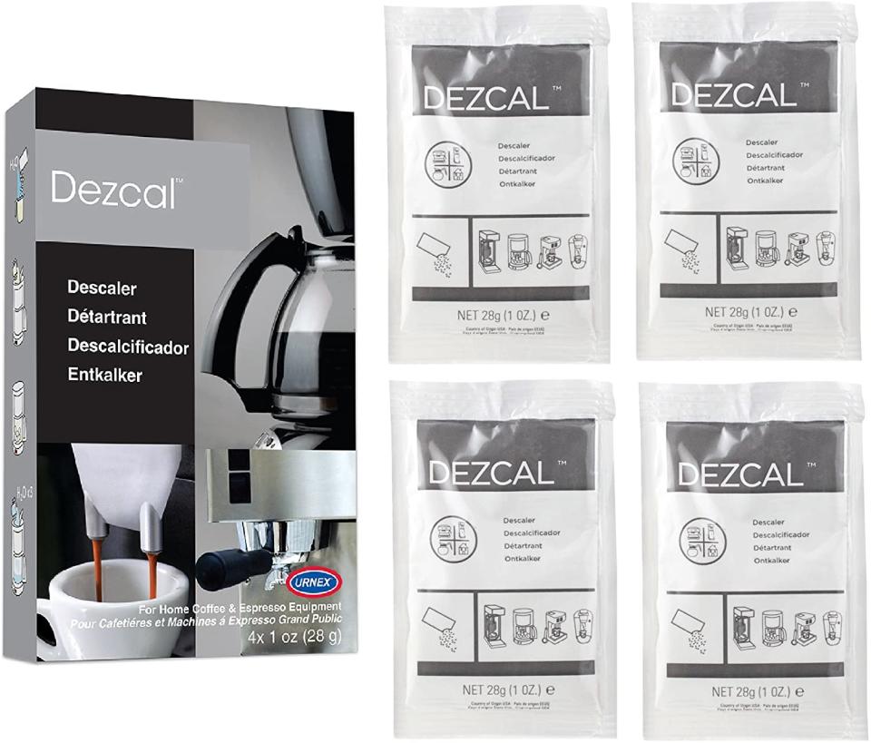 Urnex dezcal coffee maker cleaner, descalers for coffee pots