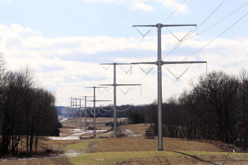 Completed transmission lines in Livingston on January 31, 2023. These lines are  part of Transco's new transmission network which is designed to move renewable energy from upstate sources to customers in the downstate region.  