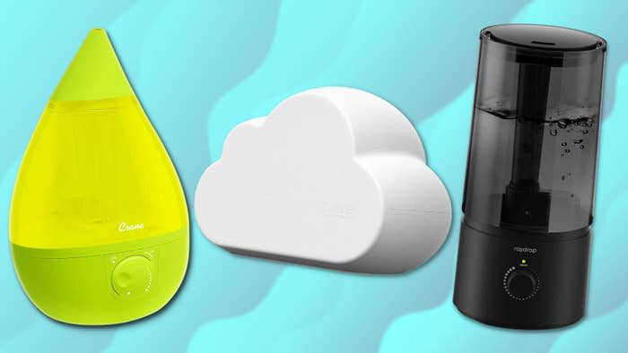 A Crane ultrasonic humidifier, PureBaby cloud ultrasonic cool mist humidifier and Raydrop cool mist humidifier