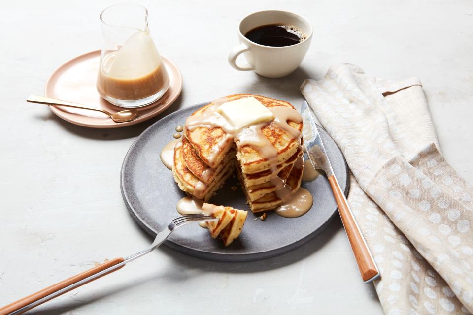 <a href="https://www.epicurious.com/recipes/food/views/sour-cream-pancakes-with-sour-cream-maple-syrup-358120?mbid=synd_yahoo_rss" rel="nofollow noopener" target="_blank" data-ylk="slk:See recipe." class="link ">See recipe.</a>
