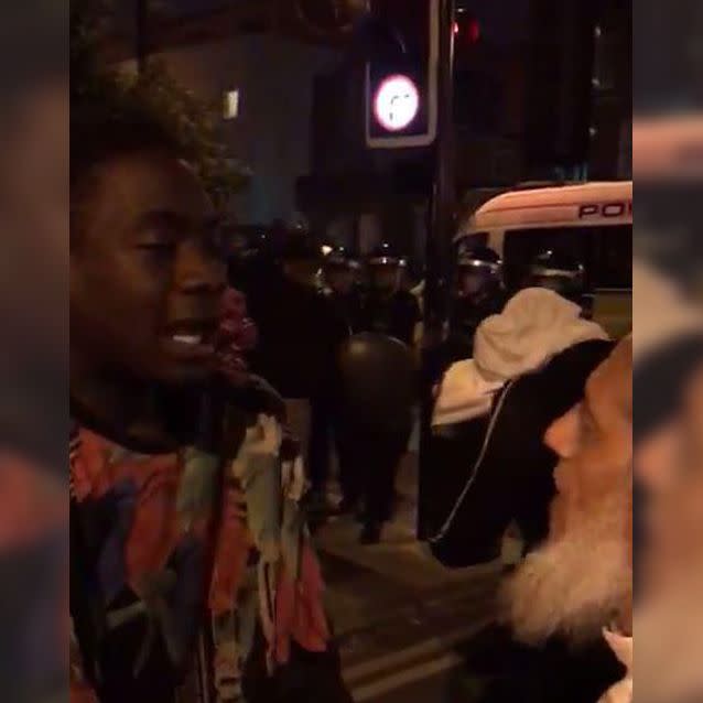 The young Londoner was distressed and emotional. Source: Facebook/Newham People's Alliance