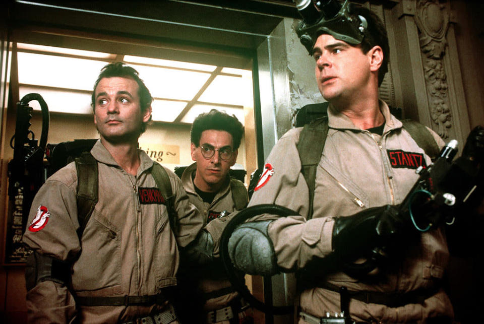 <a href="http://movies.yahoo.com/movie/ghostbusters/" data-ylk="slk:GHOSTBUSTERS;elm:context_link;itc:0;sec:content-canvas" class="link ">GHOSTBUSTERS</a> (1984) <br>Directed by: Ivan Reitman <br>Starring: Bill Murray and Dan Aykroyd