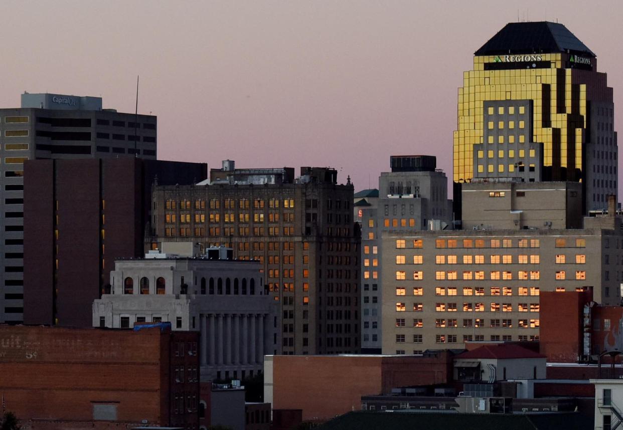 Cityscape of downtown Shreveport.