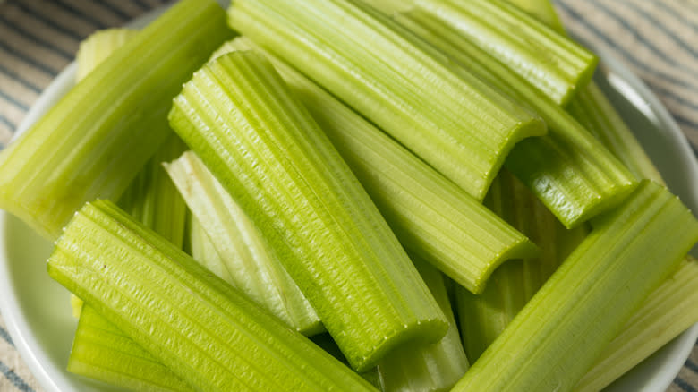 raw celery sticks