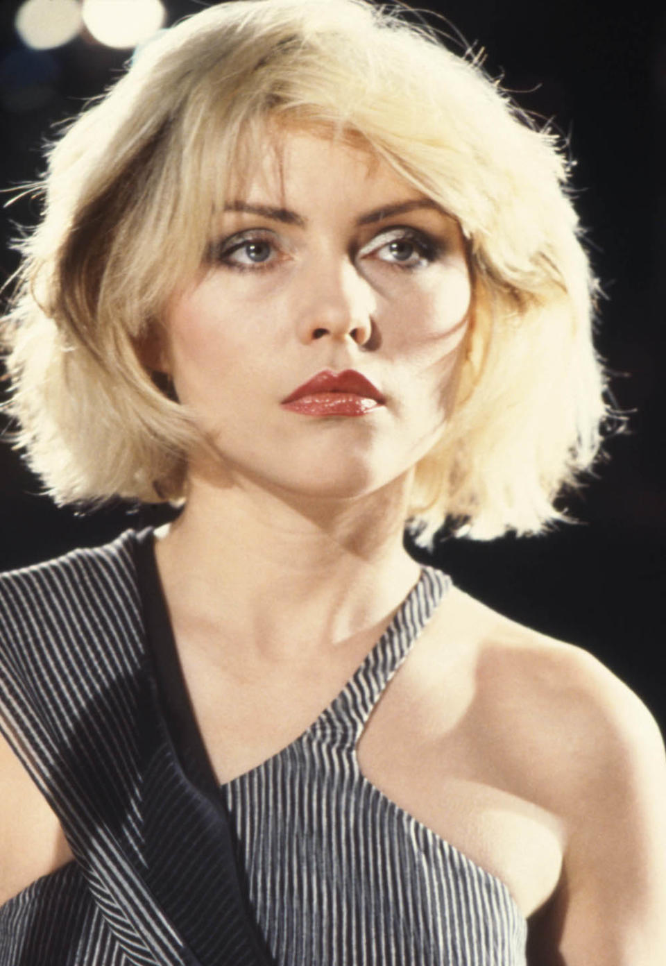 American singer Debbie Harry on the set of the 