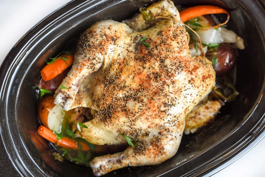 Slow-Cooker Whole Chicken from Foodie Crush