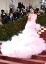 <p>We love a big ballgown, and nobody's was bigger for this year's Met Gala than Tessa Thompson. The actress stole the show in an enormous, frothy, pink gown by Carolina Herrera which made quite the entrance on those famous steps. Designed by Wes Gordon, the dress featured 200 metres of gathered tulle and an external corset, which nodded nicely to the theme. </p>
