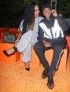 <p>Niecy Nash and wife Jessica Betts are one cute, coordinated couple on Sept. 16 at the Marcell Von Berlin runway show in Los Angeles. </p>