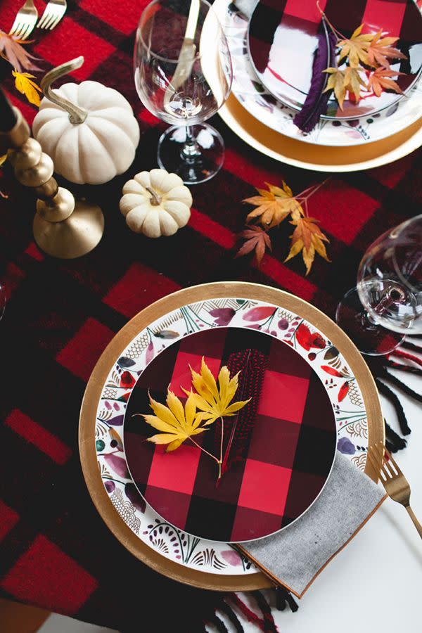 Flannel Thanksgiving Table