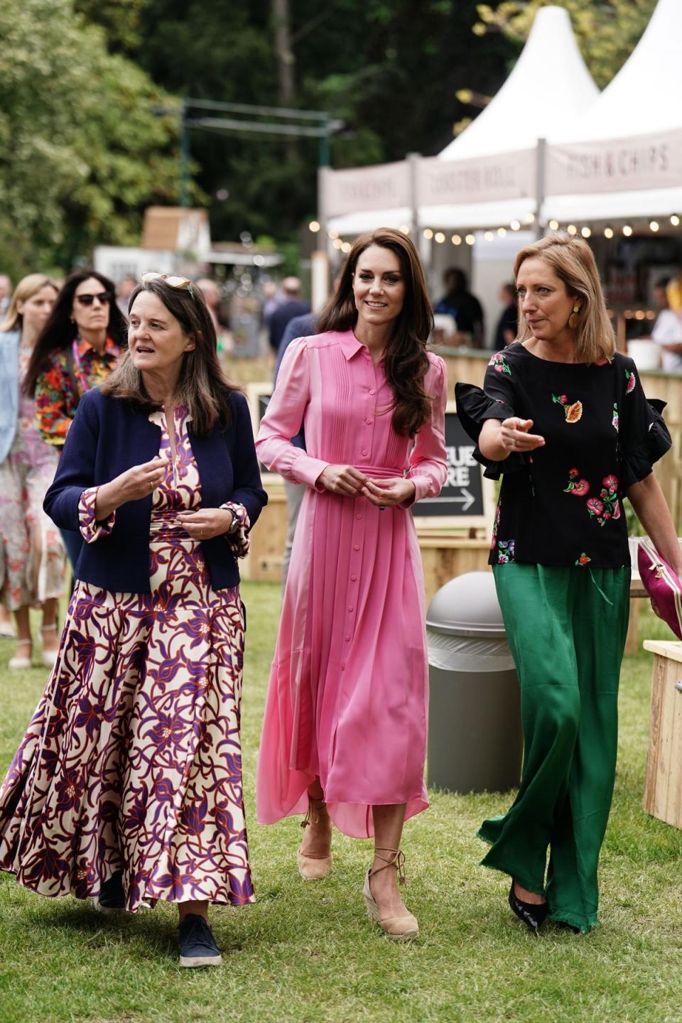 The Princess of Wales is also a fan of the brand, and wore a pink dress to the the RHS Chelsea Flower Show in 2023 (Getty Images)