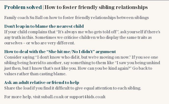 Problem solved | How to foster friendly sibling relationships