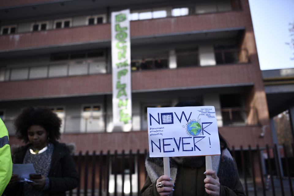 Le manifestazioni per il clima a Roma e Torino, 29 novembre 2019. Foto: LaPresse