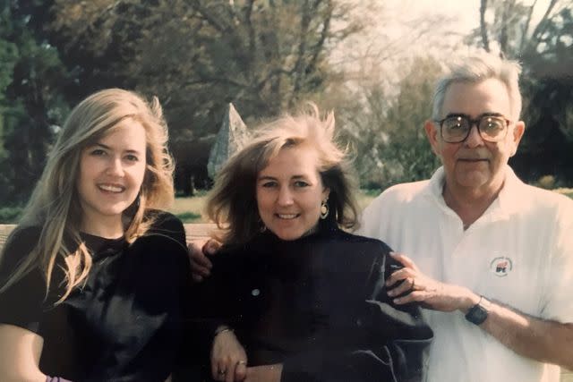 <p>Courtesy of the Wexton family</p> A young Jennifer Wexton (left) with her sister and father