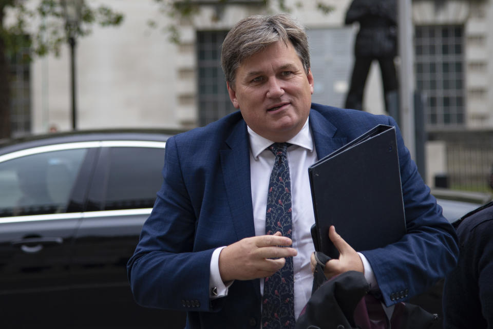 Kit Malthouse, Minister of State for Crime, Policing and the Fire Service arrives at the Cabinet Office for a meeting in London, United Kingdom on 12th September 2019. (photo by Claire Doherty/In Pictures via Getty Images)