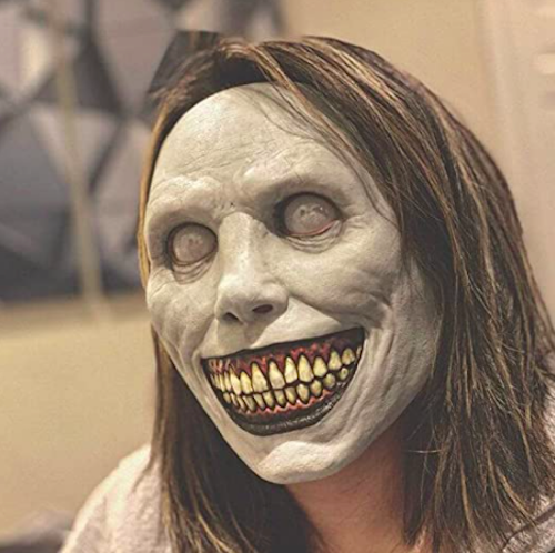 Keeljoyplay Creepy Halloween 2-Pack Smiling Demon, scary halloween masks