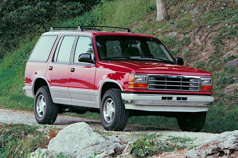 <p>Like the preceding Bronco II, the Explorer was an <strong>SUV</strong> based on the underpinnings of the first-generation Ranger <strong>pickup truck</strong>, but it was considerably larger and, unlike the<strong> Bronco II</strong>, available in five-door as well as three-door form.</p><p>Powered only by the 4.0-litre pushrod <strong>Cologne V6 </strong>engine, the first-generation Explorer had rear-wheel drive as standard, though four-wheel drive was also available. Public enthusiasm was high – the vehicle found well over 200,000 buyers in almost every year before it was replaced in 1995.</p>