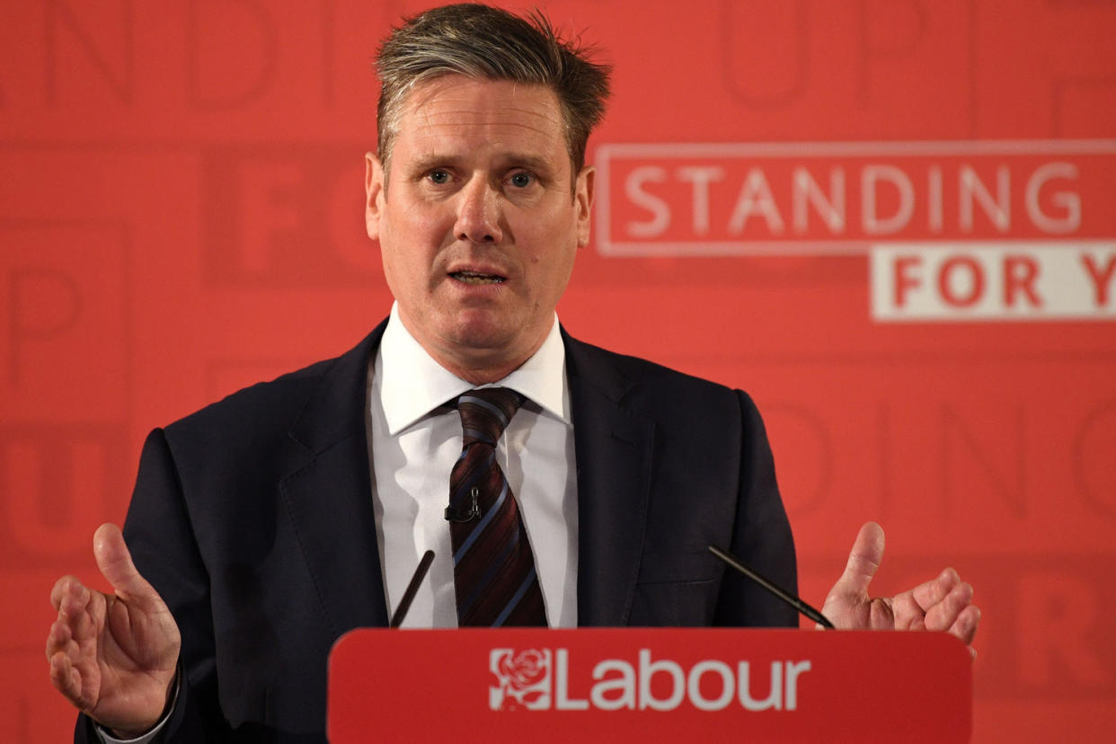 Revealed at last: shadow Brexit secretary Sir Keir Starmer outlined Labour’s policy on Europe yesterday: PA