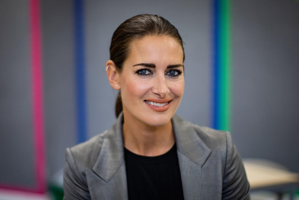 Kirsty Gallacher who has put her name behind the school safely opening as The Charles Dickens Primary School in London prepares to safely welcome back pupils. (Photo by Aaron Chown/PA Images via Getty Images)