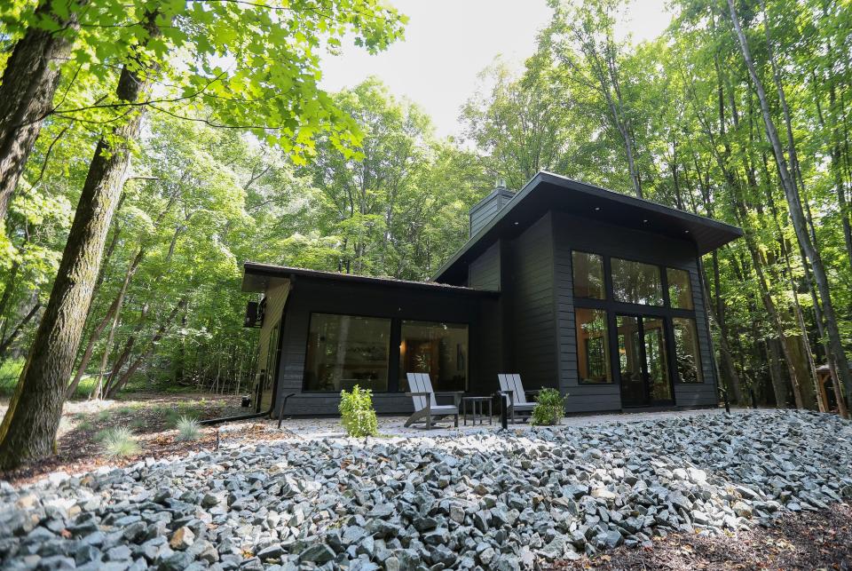 Owl Ridge Cabin is seen on Friday, August 4, 2023, near Wausau, Wis. The cabin offers guests a luxurious experience with backwoods privacy.
Tork Mason/USA TODAY NETWORK-Wisconsin