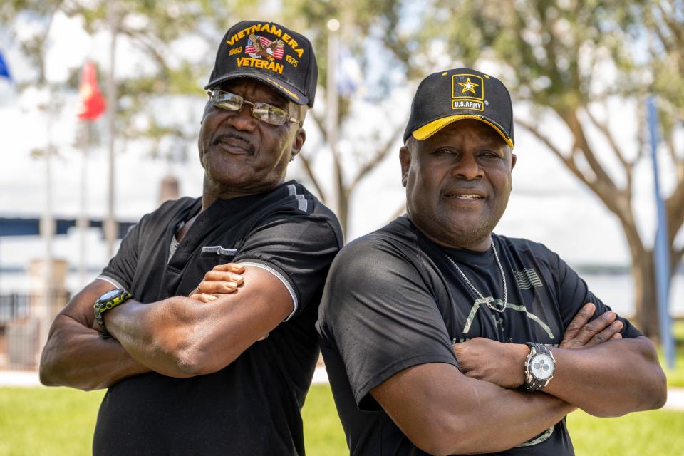 Army Sgt. Emanuel "EZ" Bob, left, with his younger brother, Theo Bob.