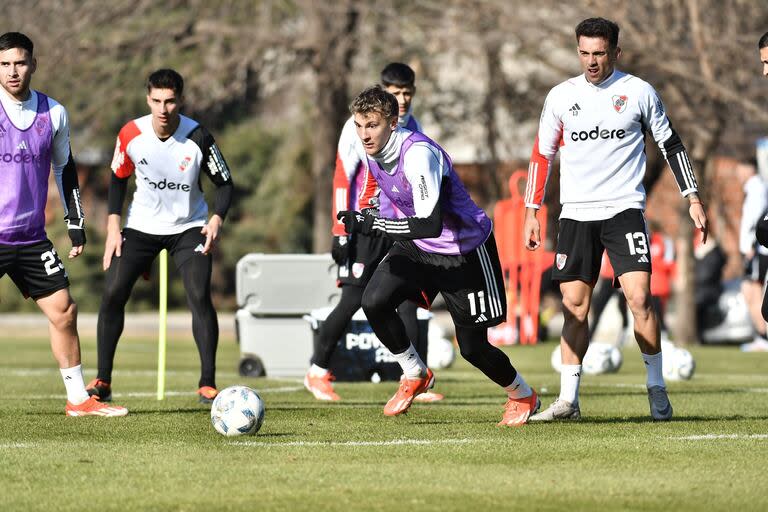 Facundo Colidio aprovechó la chance de mostrarse sin Borja en los amistosos que disputó River durante la Copa América