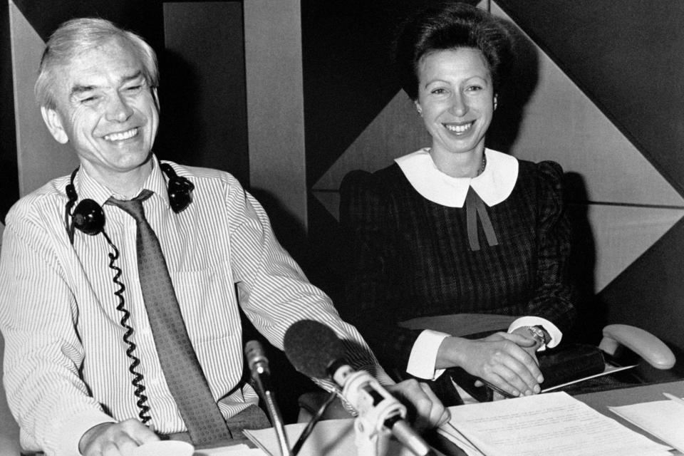 John Humphrys interviewing the Princess Royal in 1995 (PA)