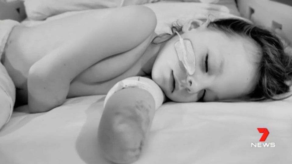 Mia’s parents are warning people to be aware of sepsis. Source: 7 News