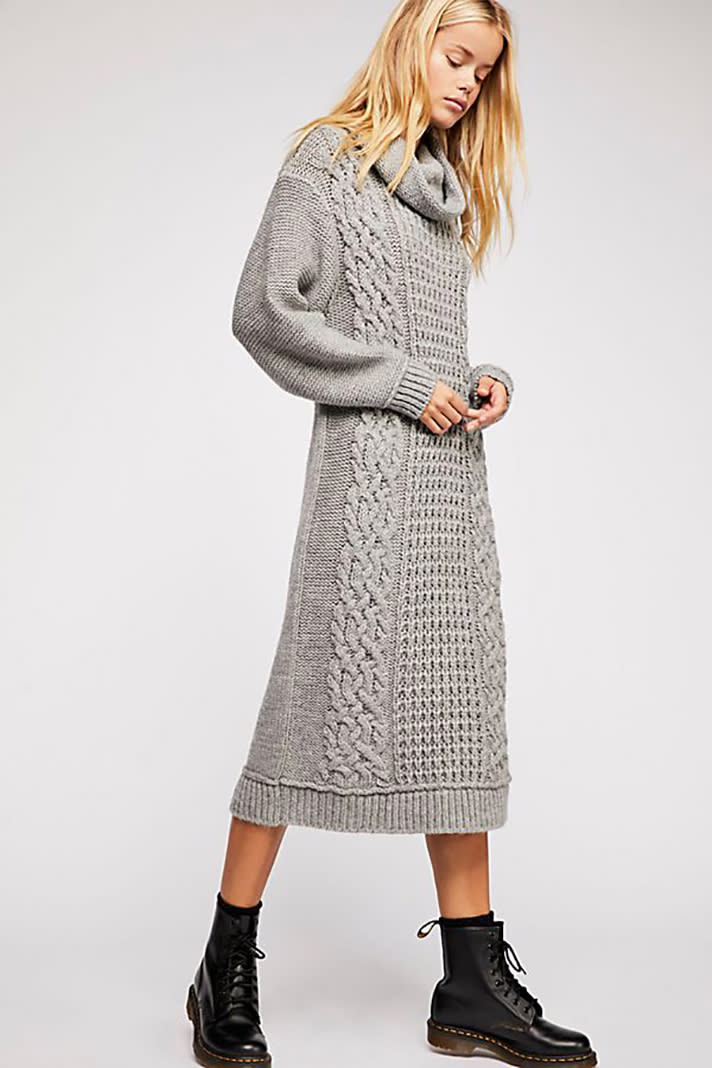 Perfect Cable Cowl Neck Dress