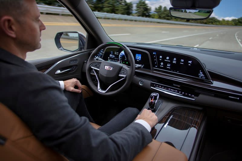 2021 Cadillac Escalade SUV with General Motors' Super Cruise hands-free driving assistance