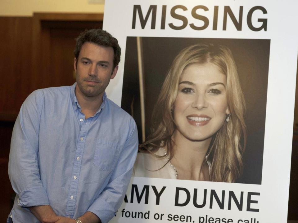 Ben Affleck and Rosamund Pike in ‘Gone Girl’ (Merrick Morton/20th Century Fox/Regency/Kobal/Shutterstock)