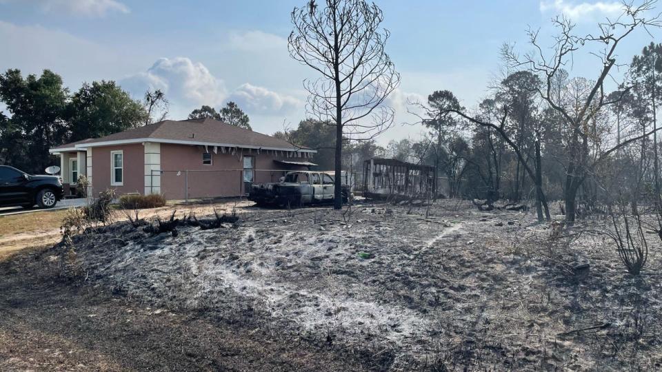 <div>The fire did not burn down homes in Highlands County. Courtesy: Florida Forest Service</div>