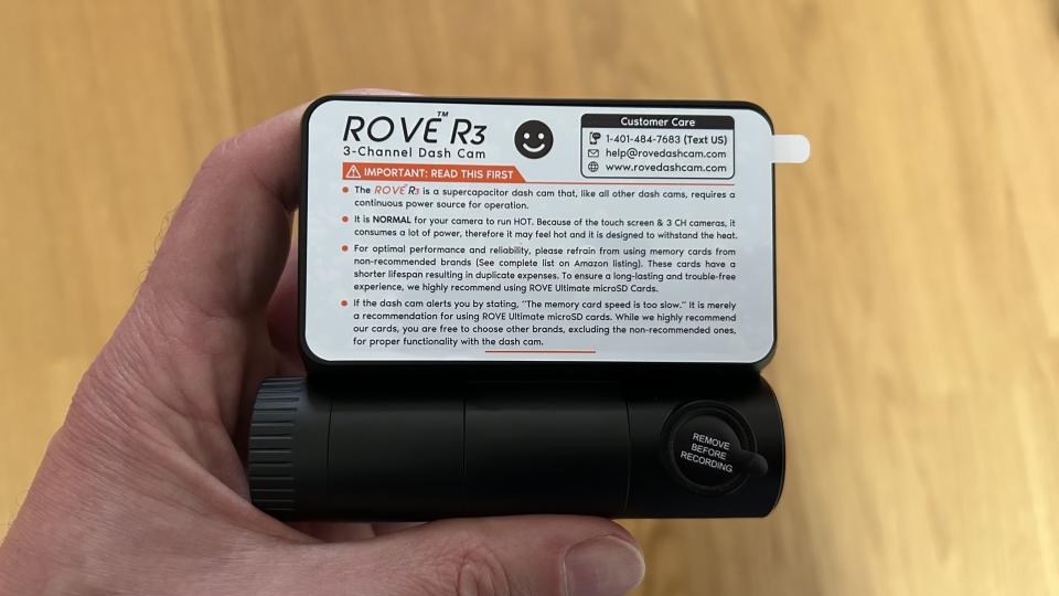 Rove R3 dash cam