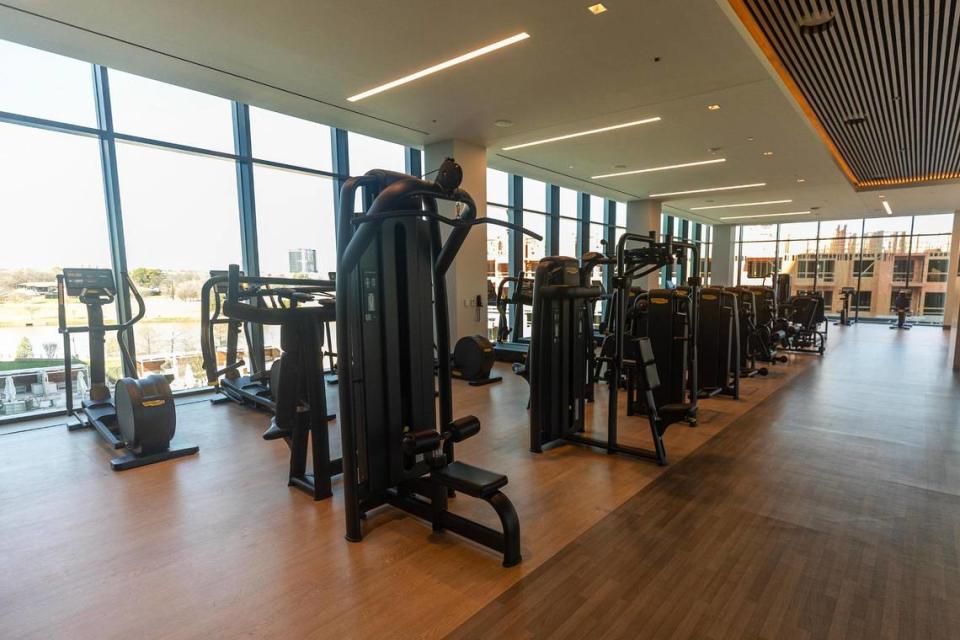 The fitness center at the Loews Arlington Hotel