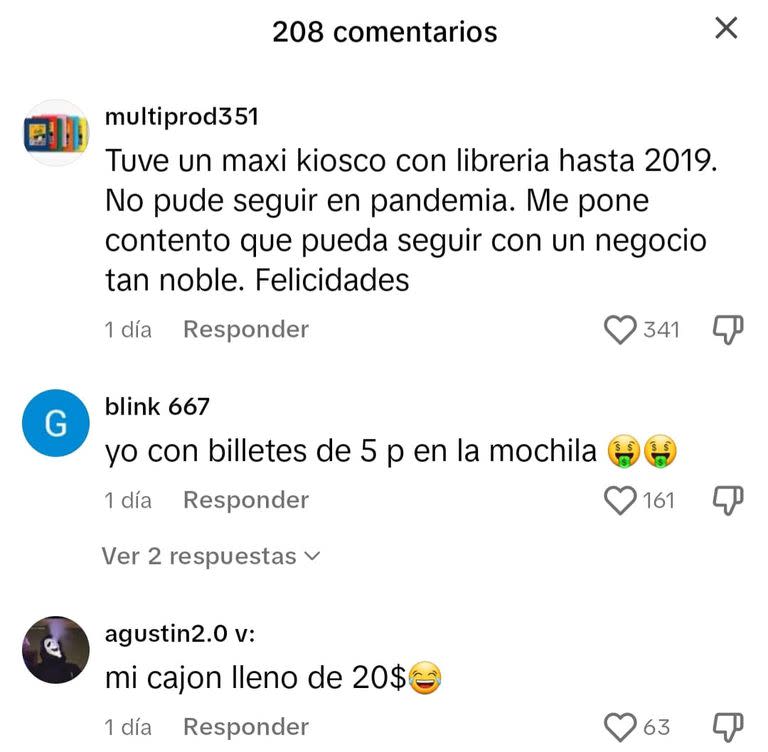 Algunos de los mensajes que los usuarios hicieron en la publicación