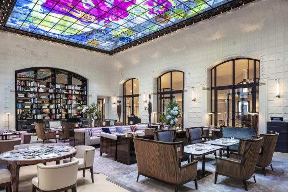 Lutetia’s Salon Saint-Germain has the ultimate stained-glass ceiling (Lutetia)