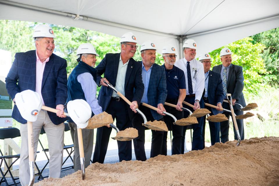 The Ottawa County Board of Commissioners breaks ground on the new Family Justice Center Thursday, June 9, 2022, at the Ottawa County Offices in West Olive.