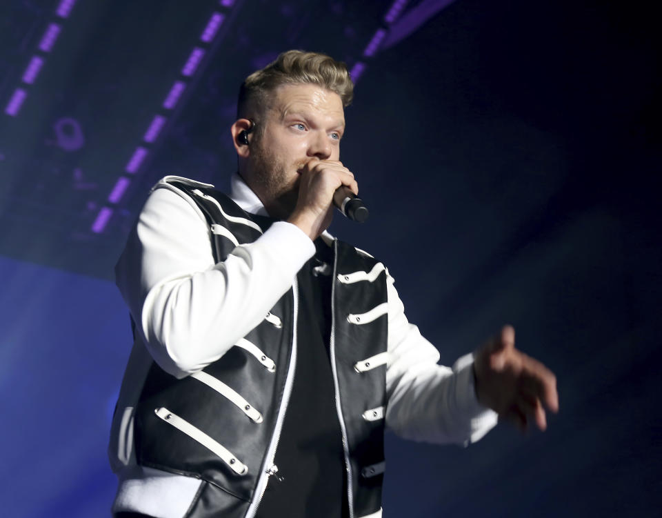 FILE - Scott Hoying, of Pentatonix, performs at The Forum in Inglewood, Calif., on May 16, 2019. Hoying's debut album "Parallel," releases on Friday. (Photo by Willy Sanjuan/Invision/AP, File)