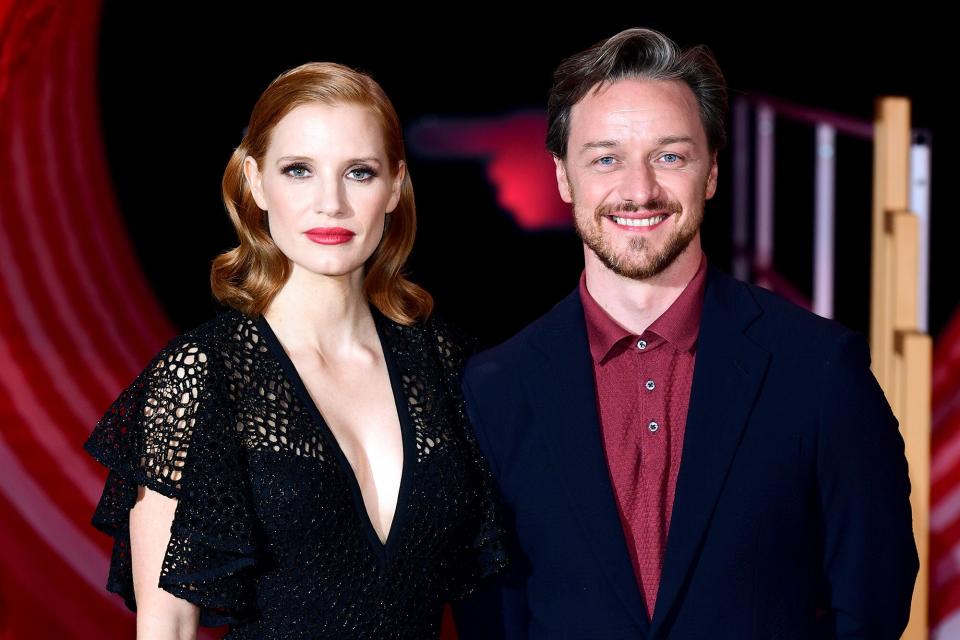 Jessica Chastain and James McAvoy attending the IT Chapter Two European Premiere held at The Vaults in Waterloo, London.