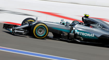 Formula One - Russian Grand Prix - Sochi, Russia - 29/4/16 - Mercedes F1 driver Nico Rosberg of Germany drives during the second practice session. REUTERS/Maxim Shemetov