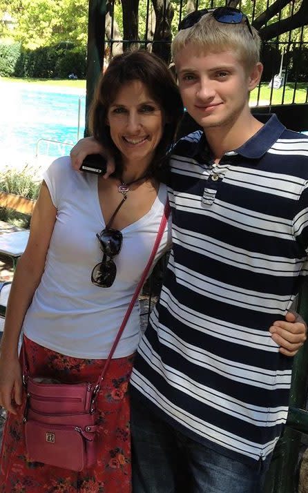 With his mother, Claudia Bracchitta  - Credit: Facebook