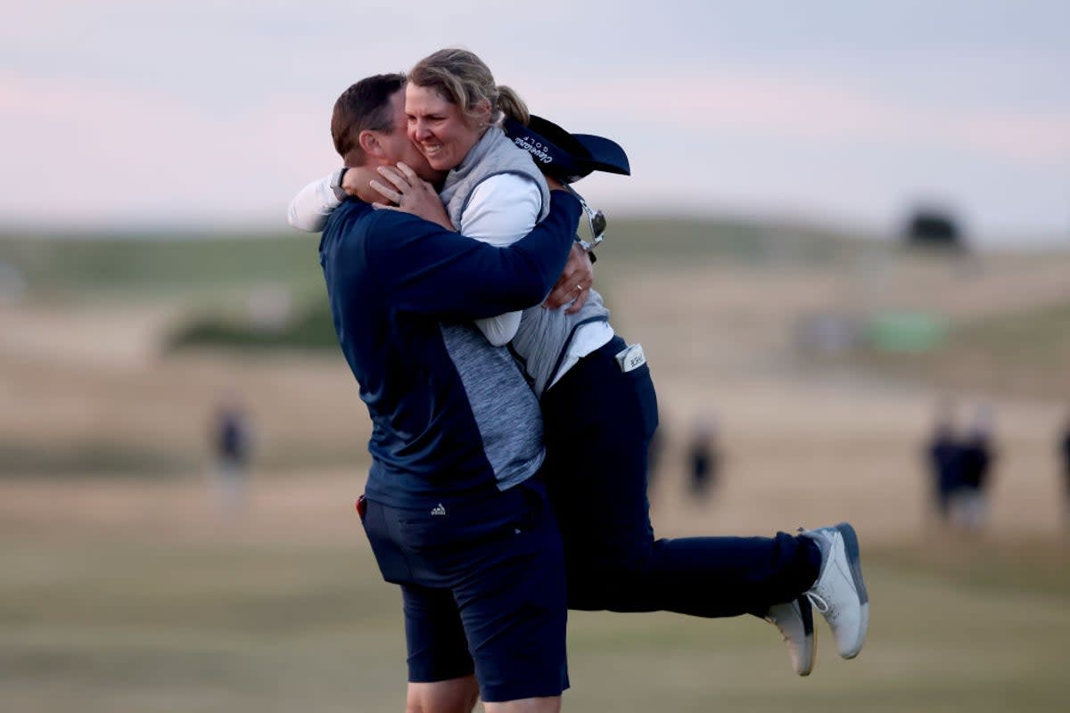 Ashleigh Buhai celebrates her winning putt on the fourth play-off hole  (Getty Images)