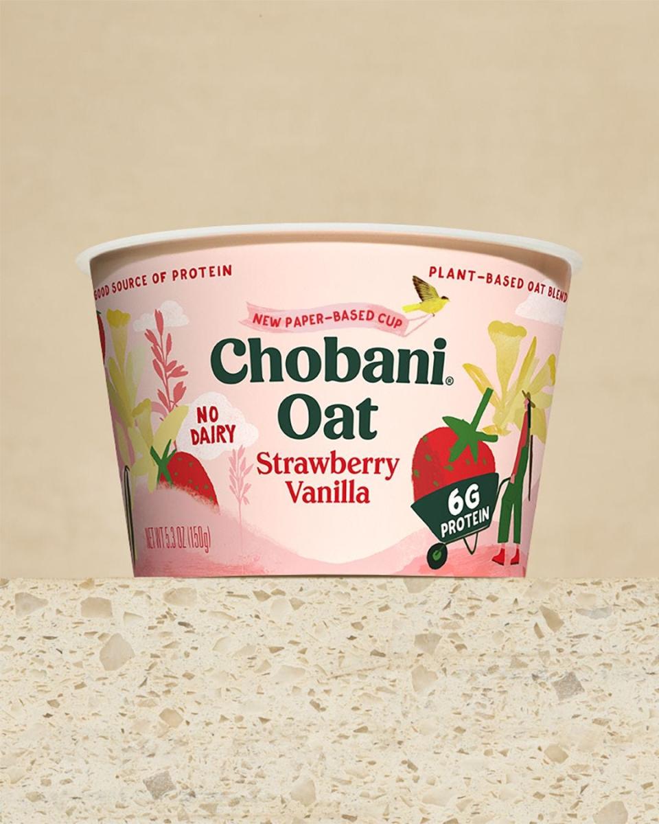 Chobani has an oatmilk-based yogurt.