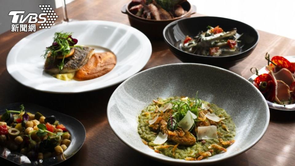 餐廳主廚Abraham Tsai以春天為題，推出以歐陸半島菜色發想、結合台灣本土食材的料理。（圖／國泰飯店觀光提供）