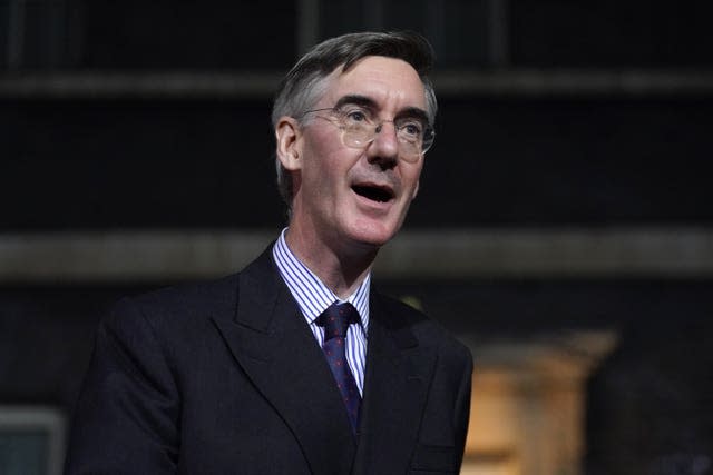 Jacob Rees-Mogg leaving Downing Street, London